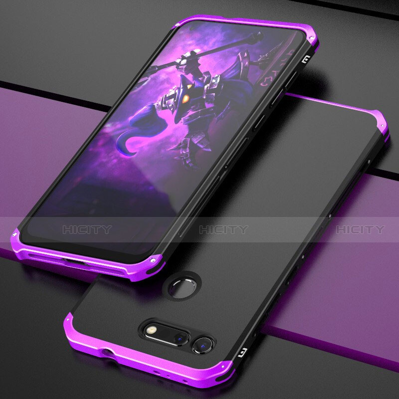 Coque Luxe Aluminum Metal Housse Etui T03 pour Huawei Honor V20 Violet Plus