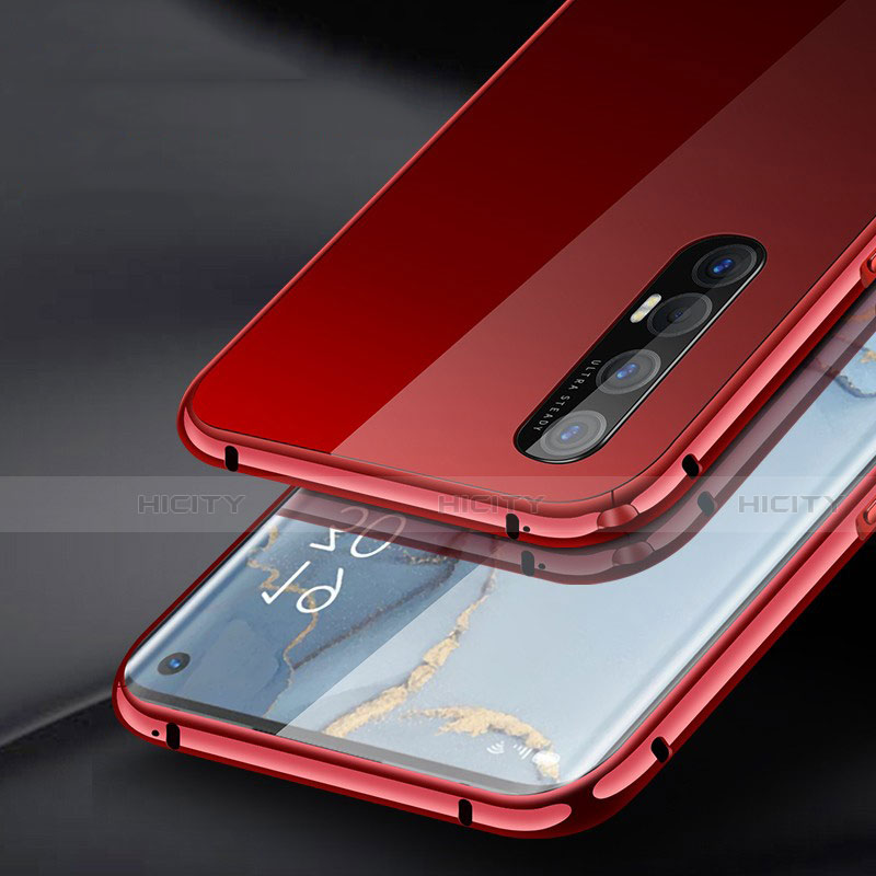 Coque Luxe Aluminum Metal Housse Etui T03 pour Oppo Reno3 Pro Plus