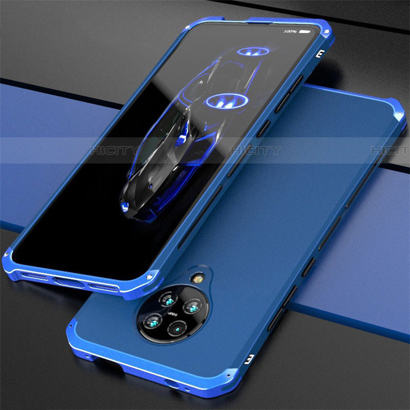 Coque Luxe Aluminum Metal Housse Etui T03 pour Xiaomi Poco F2 Pro Bleu Plus