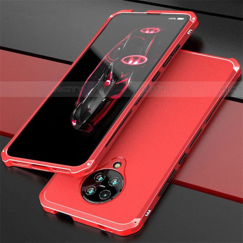 Coque Luxe Aluminum Metal Housse Etui T03 pour Xiaomi Poco F2 Pro Rouge Plus