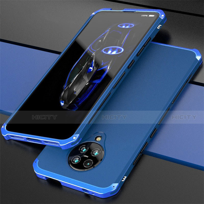 Coque Luxe Aluminum Metal Housse Etui T03 pour Xiaomi Redmi K30 Pro Zoom Bleu Plus