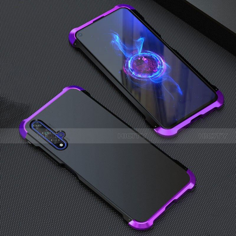 Coque Luxe Aluminum Metal Housse Etui T05 pour Huawei Honor 20S Violet Plus