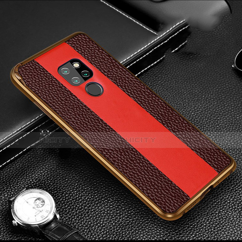 Coque Luxe Aluminum Metal Housse Etui T05 pour Huawei Mate 20 Marron Plus