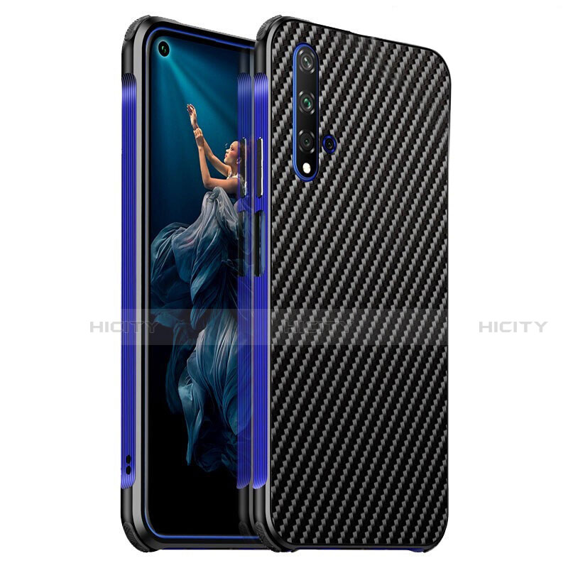 Coque Luxe Aluminum Metal Housse Etui T06 pour Huawei Nova 5T Bleu Plus