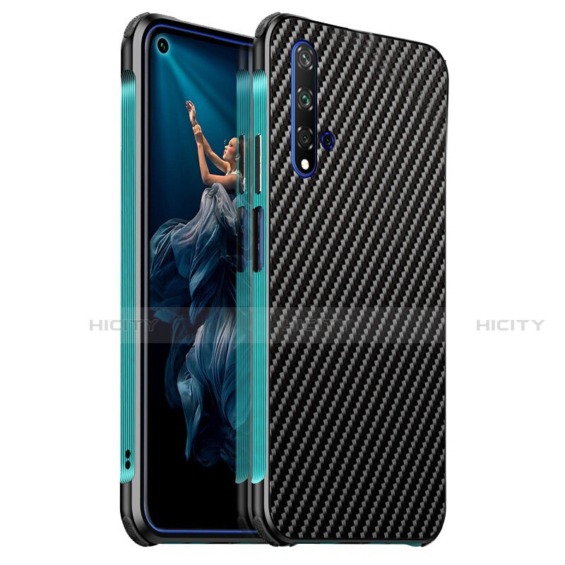 Coque Luxe Aluminum Metal Housse Etui T06 pour Huawei Nova 5T Cyan Plus