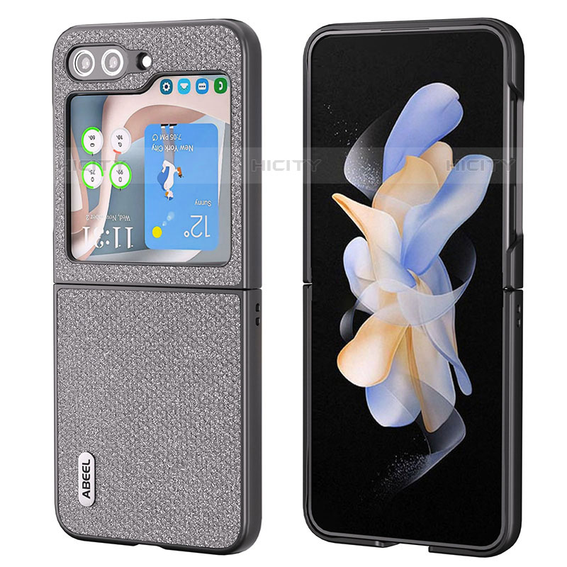 Coque Luxe Cuir et Plastique Housse Etui Mat AD1 pour Samsung Galaxy Z Flip5 5G Plus