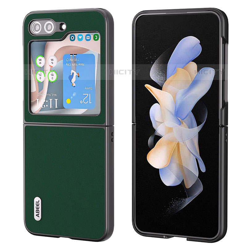 Coque Luxe Cuir et Plastique Housse Etui Mat AD2 pour Samsung Galaxy Z Flip5 5G Plus