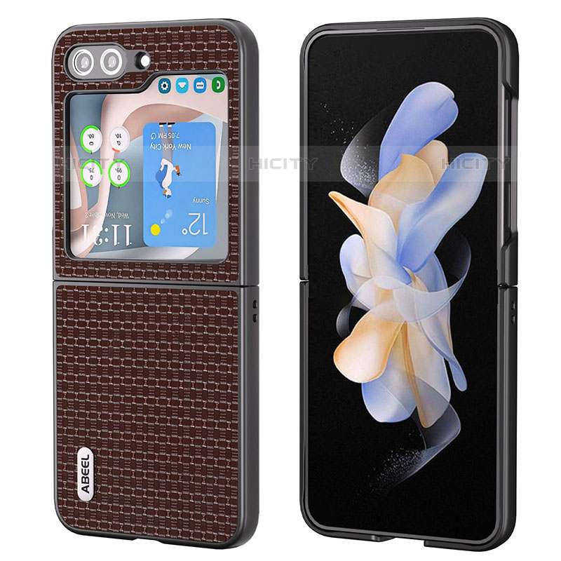 Coque Luxe Cuir et Plastique Housse Etui Mat AD3 pour Samsung Galaxy Z Flip5 5G Plus