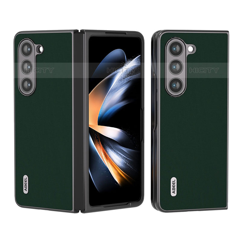 Coque Luxe Cuir et Plastique Housse Etui Mat AD3 pour Samsung Galaxy Z Fold5 5G Plus