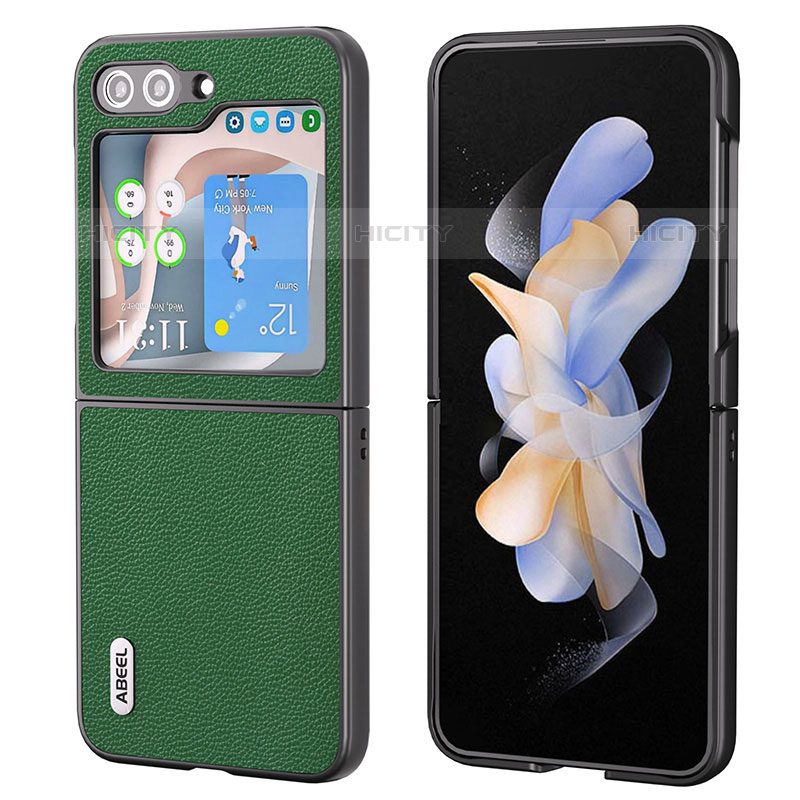 Coque Luxe Cuir et Plastique Housse Etui Mat AD4 pour Samsung Galaxy Z Flip5 5G Plus