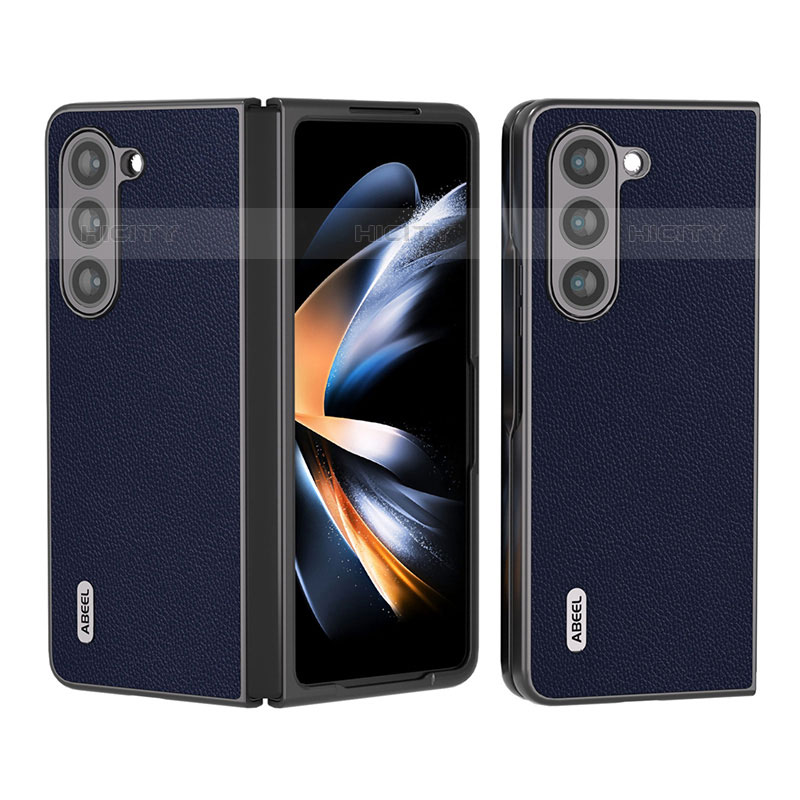 Coque Luxe Cuir et Plastique Housse Etui Mat AD8 pour Samsung Galaxy Z Fold5 5G Plus