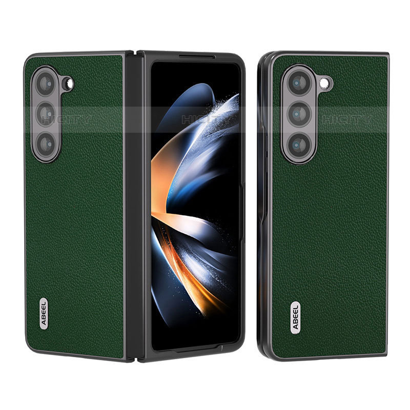 Coque Luxe Cuir et Plastique Housse Etui Mat AD8 pour Samsung Galaxy Z Fold5 5G Plus