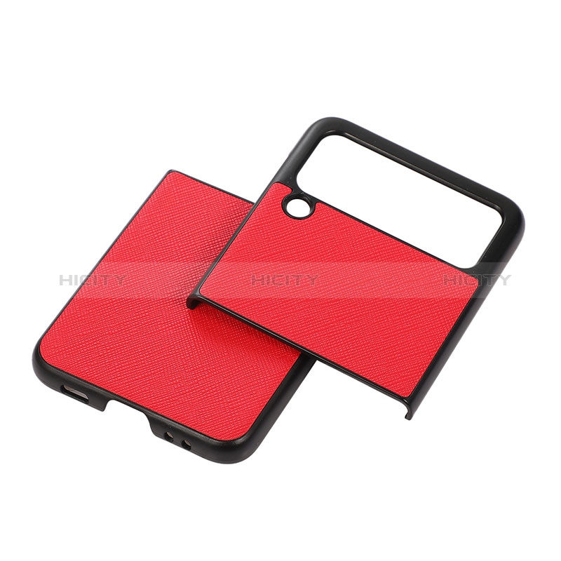 Coque Luxe Cuir et Plastique Housse Etui Mat B02 pour Samsung Galaxy Z Flip3 5G Plus