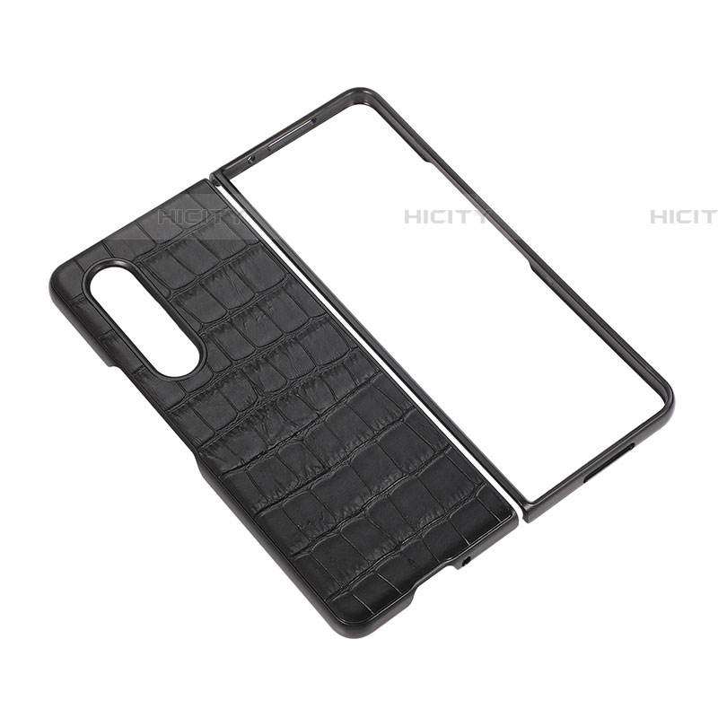 Coque Luxe Cuir et Plastique Housse Etui Mat B02 pour Samsung Galaxy Z Fold4 5G Plus