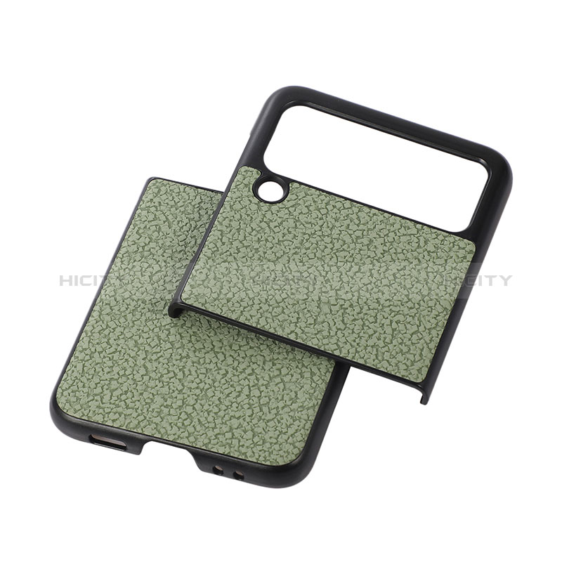 Coque Luxe Cuir et Plastique Housse Etui Mat B03 pour Samsung Galaxy Z Flip3 5G Plus