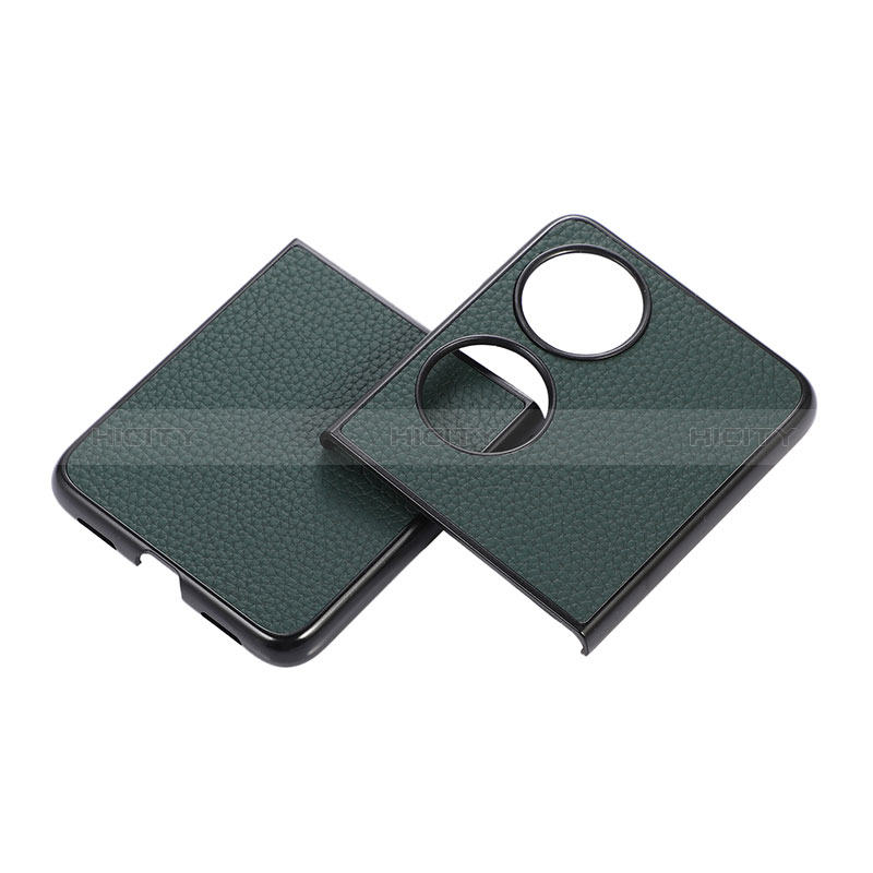 Coque Luxe Cuir et Plastique Housse Etui Mat B04H pour Huawei P60 Pocket Plus