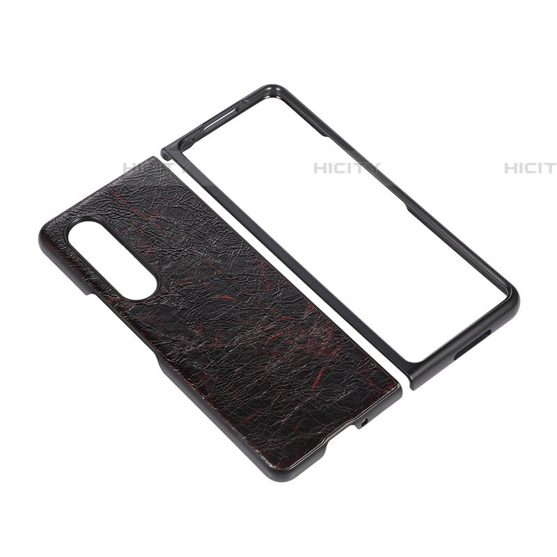 Coque Luxe Cuir et Plastique Housse Etui Mat B05 pour Samsung Galaxy Z Fold4 5G Plus