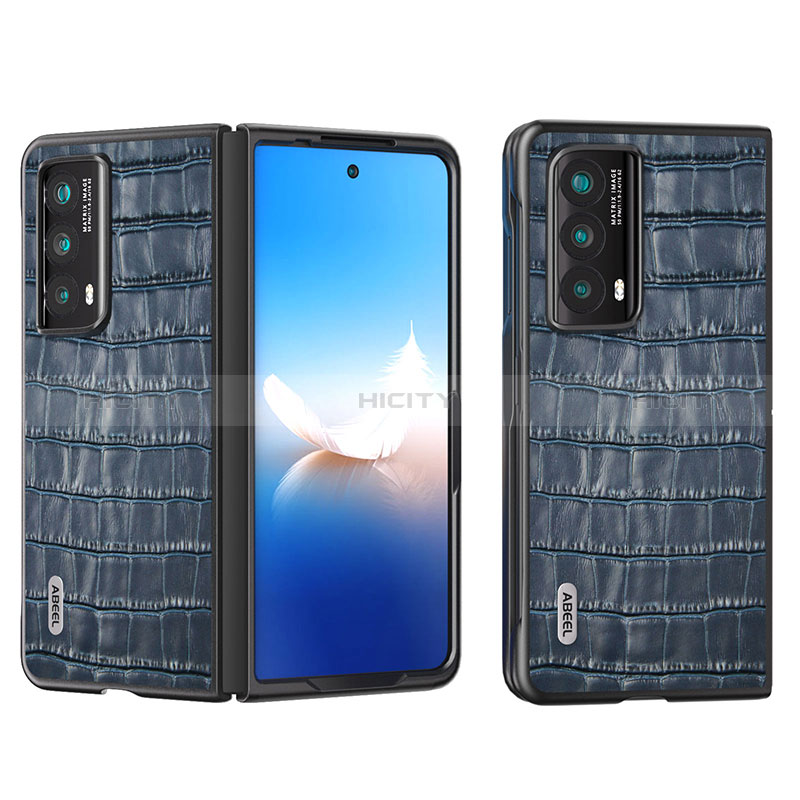 Coque Luxe Cuir et Plastique Housse Etui Mat B05H pour Huawei Honor Magic Vs2 5G Bleu Plus