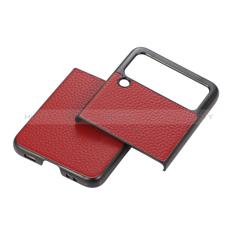 Coque Luxe Cuir et Plastique Housse Etui Mat B07 pour Samsung Galaxy Z Flip3 5G Plus