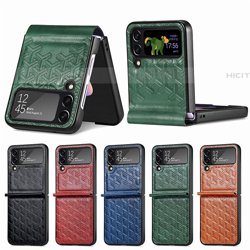 Coque Luxe Cuir et Plastique Housse Etui Mat B07 pour Samsung Galaxy Z Flip4 5G Plus