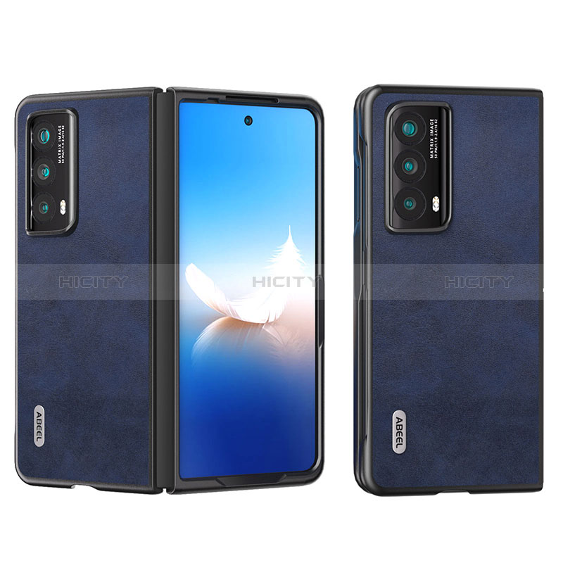 Coque Luxe Cuir et Plastique Housse Etui Mat B13H pour Huawei Honor Magic Vs2 5G Bleu Plus