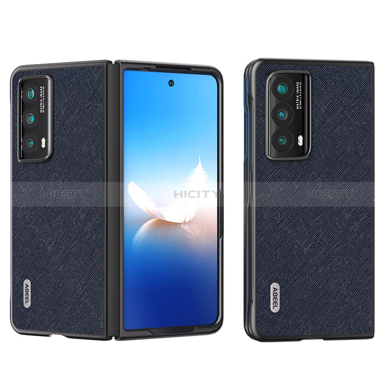 Coque Luxe Cuir et Plastique Housse Etui Mat B20H pour Huawei Honor Magic Vs2 5G Bleu Plus