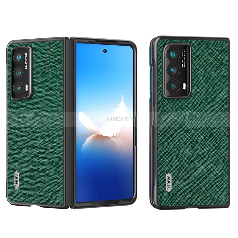 Coque Luxe Cuir et Plastique Housse Etui Mat B20H pour Huawei Honor Magic Vs2 5G Vert Plus