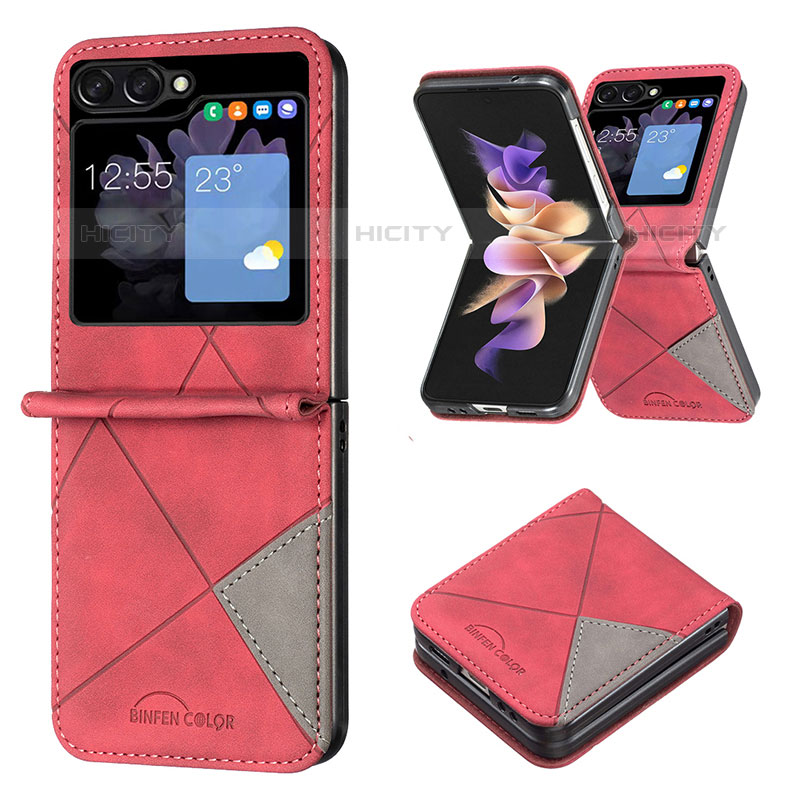 Coque Luxe Cuir et Plastique Housse Etui Mat BF3 pour Samsung Galaxy Z Flip5 5G Plus