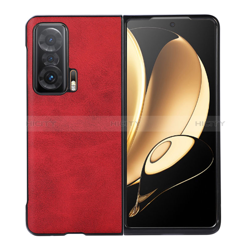 Coque Luxe Cuir et Plastique Housse Etui Mat BH1 pour Huawei Honor Magic V 5G Rouge Plus