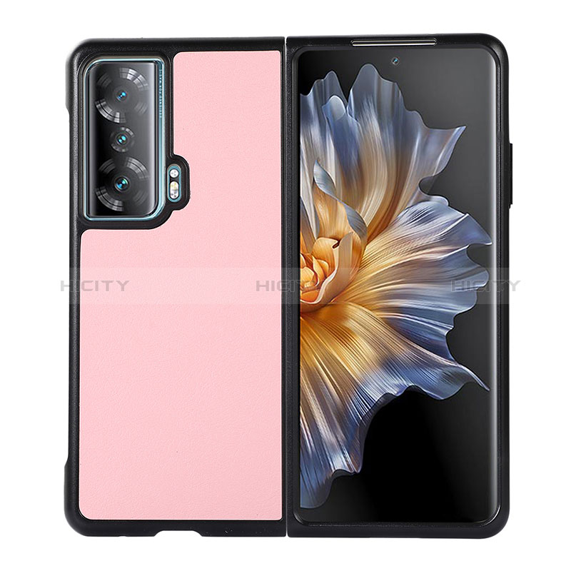 Coque Luxe Cuir et Plastique Housse Etui Mat BH1 pour Huawei Honor Magic Vs Ultimate 5G Rose Plus