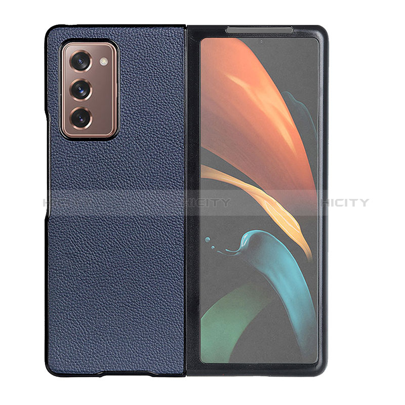 Coque Luxe Cuir et Plastique Housse Etui Mat BH1 pour Samsung Galaxy Z Fold2 5G Plus