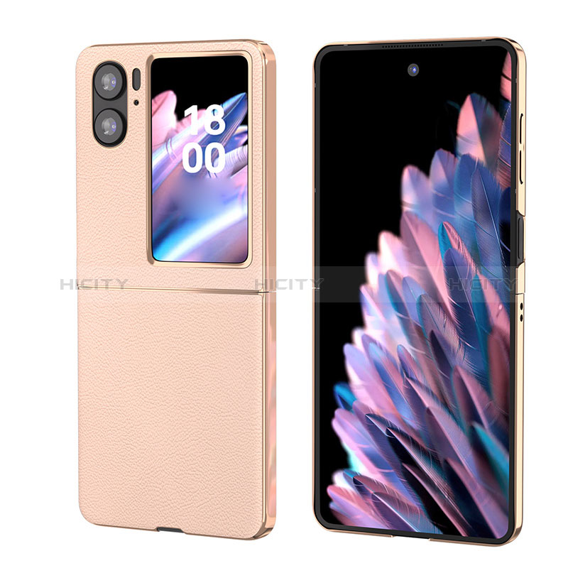 Coque Luxe Cuir et Plastique Housse Etui Mat BH13 pour Oppo Find N2 Flip 5G Plus