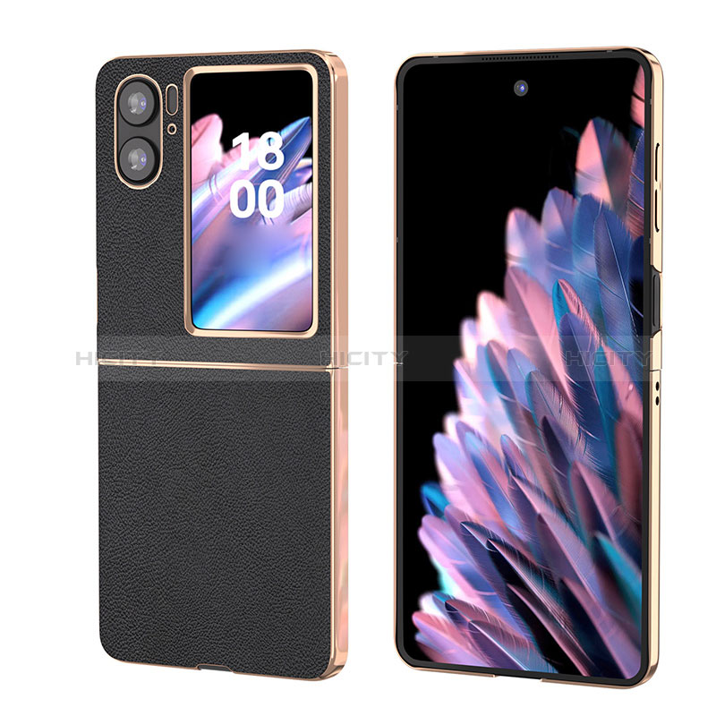 Coque Luxe Cuir et Plastique Housse Etui Mat BH13 pour Oppo Find N2 Flip 5G Plus