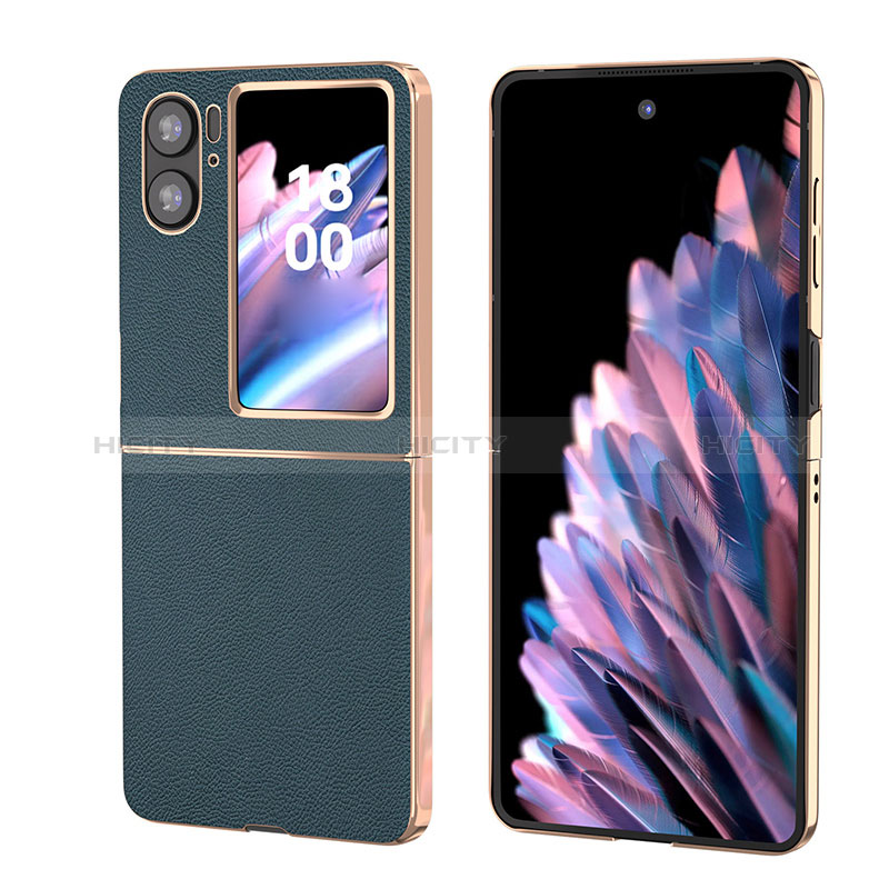 Coque Luxe Cuir et Plastique Housse Etui Mat BH13 pour Oppo Find N2 Flip 5G Plus