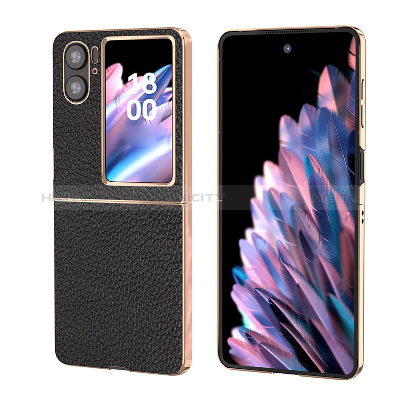 Coque Luxe Cuir et Plastique Housse Etui Mat BH14 pour Oppo Find N2 Flip 5G Plus