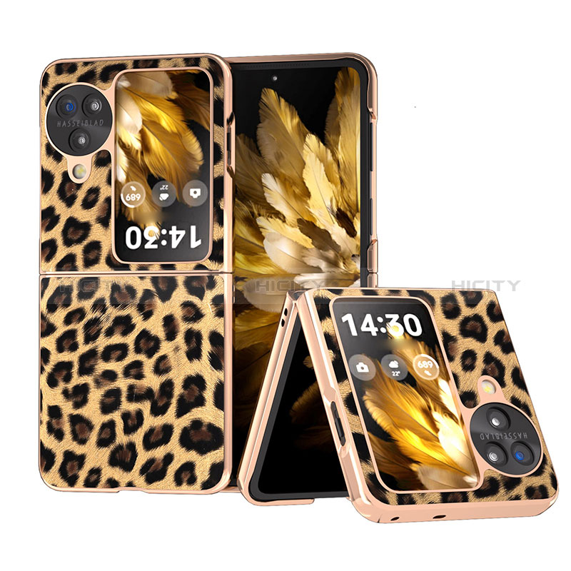 Coque Luxe Cuir et Plastique Housse Etui Mat BH14 pour Oppo Find N3 Flip 5G Plus