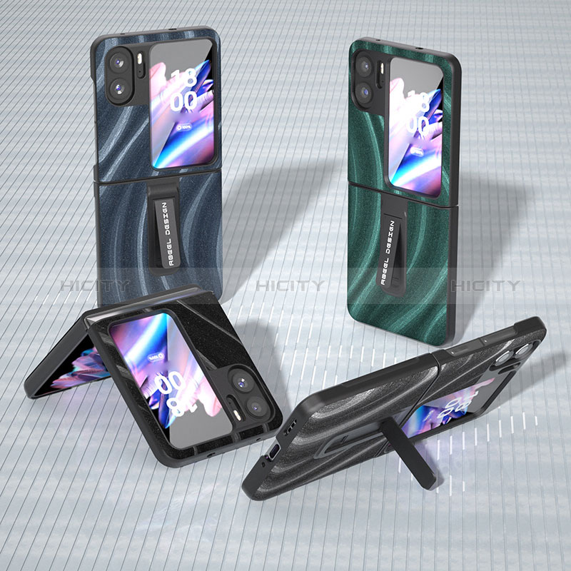 Coque Luxe Cuir et Plastique Housse Etui Mat BH15 pour Oppo Find N2 Flip 5G Plus