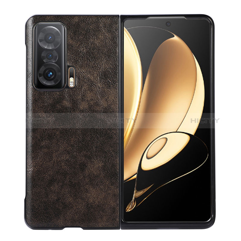 Coque Luxe Cuir et Plastique Housse Etui Mat BH2 pour Huawei Honor Magic V 5G Bronze Plus