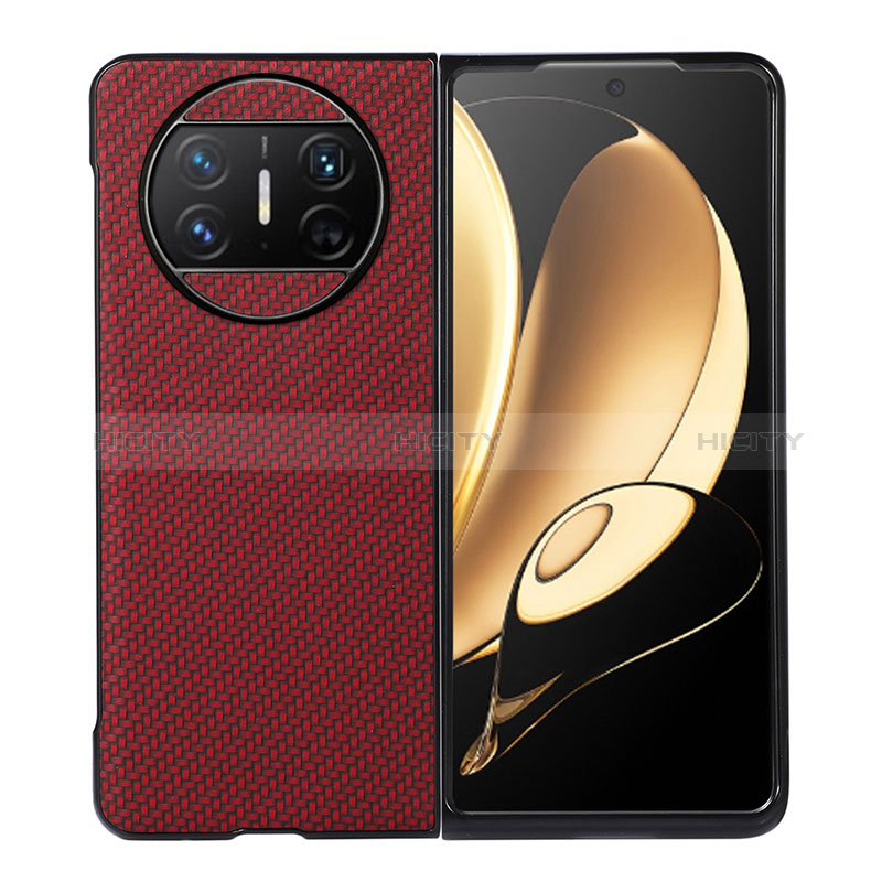 Coque Luxe Cuir et Plastique Housse Etui Mat BH2 pour Huawei Mate X5 Rouge Plus