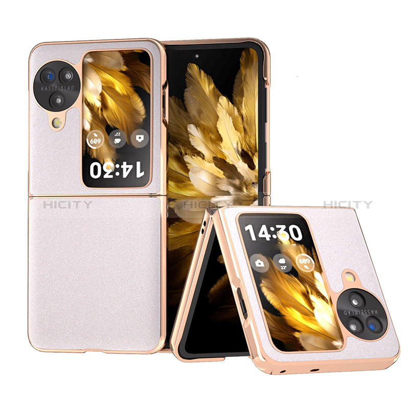 Coque Luxe Cuir et Plastique Housse Etui Mat BH23 pour Oppo Find N3 Flip 5G Plus