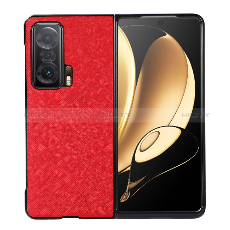 Coque Luxe Cuir et Plastique Housse Etui Mat BH3 pour Huawei Honor Magic V 5G Rouge Plus