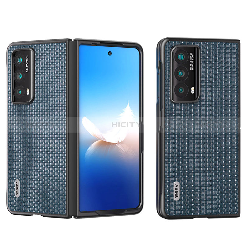 Coque Luxe Cuir et Plastique Housse Etui Mat BH3 pour Huawei Honor Magic Vs2 5G Bleu Plus