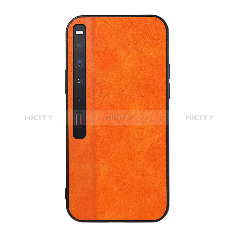 Coque Luxe Cuir et Plastique Housse Etui Mat BH3 pour Huawei Mate Xs 2 Orange Plus