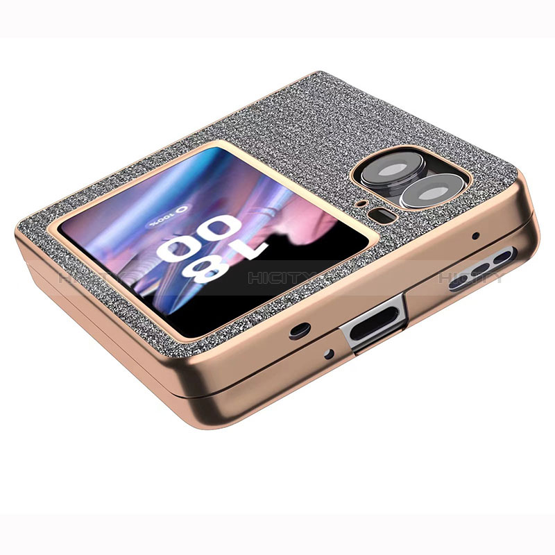 Coque Luxe Cuir et Plastique Housse Etui Mat BH3 pour Oppo Find N2 Flip 5G Plus