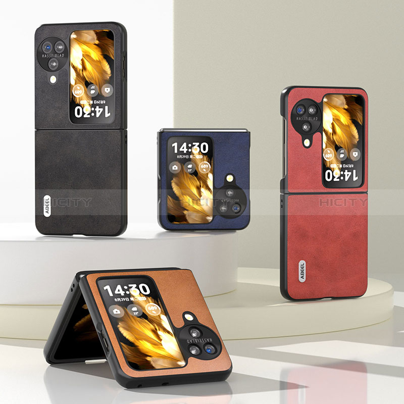 Coque Luxe Cuir et Plastique Housse Etui Mat BH31 pour Oppo Find N3 Flip 5G Plus