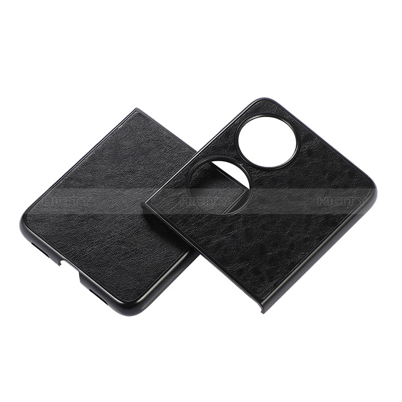 Coque Luxe Cuir et Plastique Housse Etui Mat BH4 pour Huawei P60 Pocket Plus