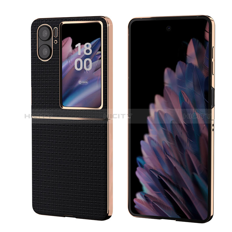 Coque Luxe Cuir et Plastique Housse Etui Mat BH4 pour Oppo Find N2 Flip 5G Plus