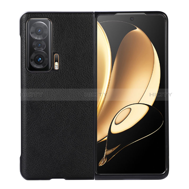 Coque Luxe Cuir et Plastique Housse Etui Mat BH5 pour Huawei Honor Magic V 5G Noir Plus