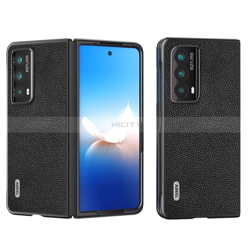 Coque Luxe Cuir et Plastique Housse Etui Mat BH5 pour Huawei Honor Magic Vs2 5G Noir Plus