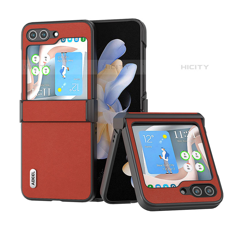 Coque Luxe Cuir et Plastique Housse Etui Mat BH5 pour Samsung Galaxy Z Flip5 5G Plus